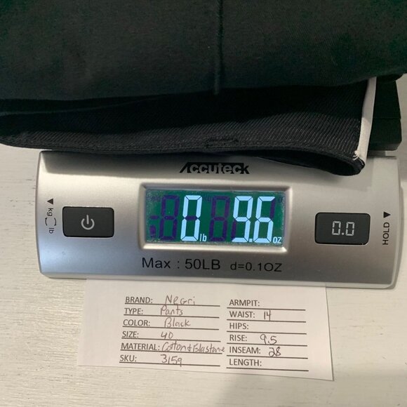 Negri Firenze Women’s Italian Pants Trouser Size 4 US 40 EU Black Creased Leg - Picture 12 of 13